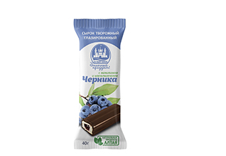 Сырок тв. глазир. с ванилином и наполнителем "Черника", 23%